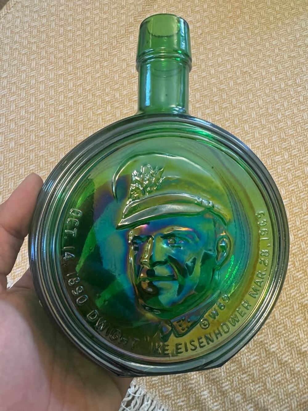 1969 Wheaton Glass Decanter commemorating Dwight D. “Ike” Eisenhower,